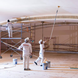 Stephens Commercial Painting - Commercial Exterior - Painters coat Union Station ceilling