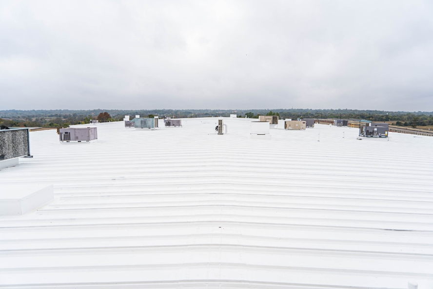 spectrum brands roof after application of elastomeric roof coating