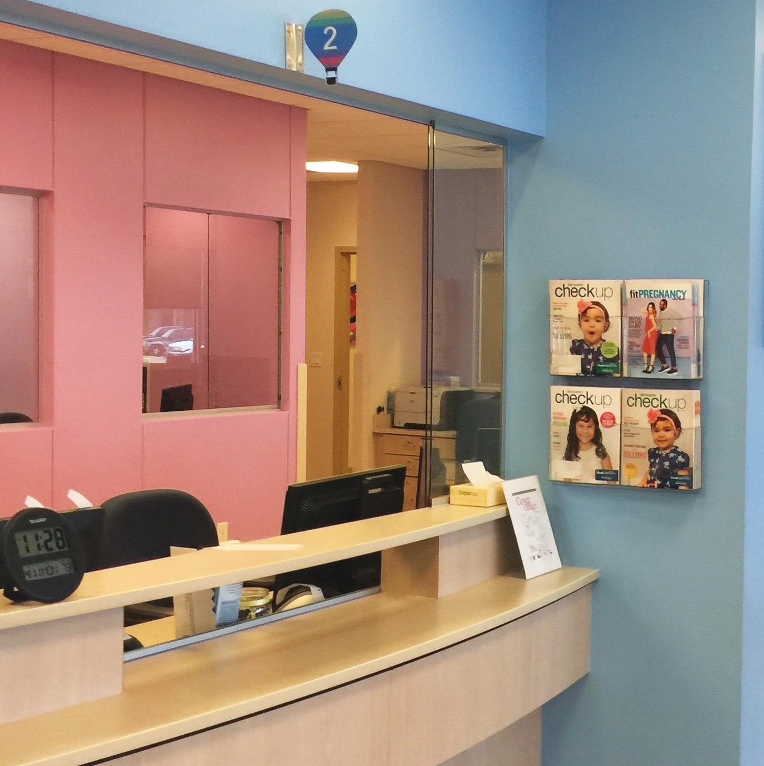 Stephens Commercial Painting - Healthcare Painting - front desk at hospital painted